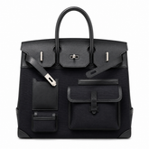 Birkin Cargo 40 Total Black Canvas and Leather Multi-Pocket Bag