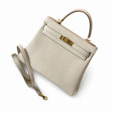 Hermès Kelly Retourne 25 Craie Epsom Calf Leather Gold Hardware