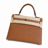 Hermès Kelly Sellier 25 Alezan Epsom Calf Leather Palladium Hardware