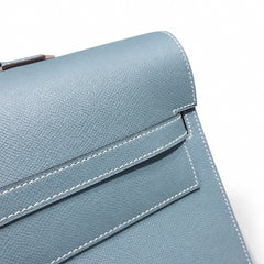 Hermès Kelly Briefcase 38cm Bleu Jean Epsom Calf Leather Palladium Hardware