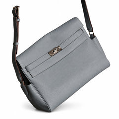 Kelly Messenger GM 31 Veau Togo, Bleu Lin, Palladium Hardware