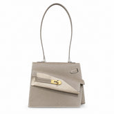 Hermès Kelly Desordre Sellier 20cm Etoupe Epsom Calf Leather Gold Hardware
