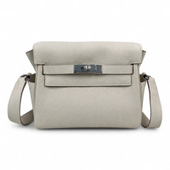 Kelly Messenger PM 27 Veau Togo, Crème Milkshake, Palladium Hardware