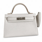 Hermès Kelly Sellier 19 Gris Perle Epsom Palladium Hardware
