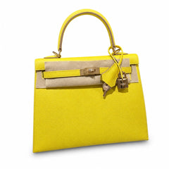 Hermès Kelly 25 9R Lime Epsom Gold Hardware