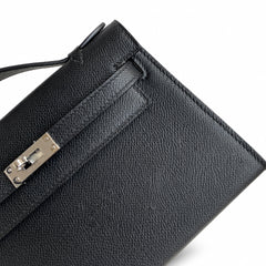 Kelly Pochette 22 Veau Epsom, Noir, Gold Hardware