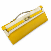 Hermès Kelly Cut 31 Clutch Epsom Leather Picture Amber Yellow