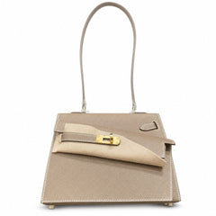 Hermès Kelly Desordre Sellier 20cm Etoupe Epsom Calf Leather Gold Hardware