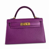 Hermès Kelly Sellier 19 Anémone Epsom Gold Hardware