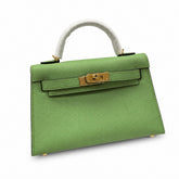 Hermès Kelly Sellier 19 Vert Pomme Epsom Gold Hardware