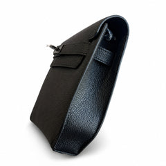 Hermès Kelly Dépêches 25 Noir Togo Calf Leather Palladium Tourniquet Clutch with Wrist Strap & Detachable Crossbody Strap
