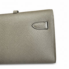 Hermès Kelly Cut 31 Clutch Epsom Leather Picture Pewter Gray