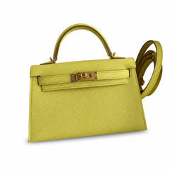 Hermès Kelly Sellier 19 Jaune Citron Epsom Gold Hardware