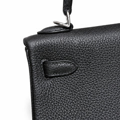 Hermès Kelly Retourne 25 Noir Togo Calf Leather Palladium Hardware