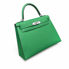 Hermès Kelly II 25cm Bambou Epsom Calf Leather Palladium Hardware
