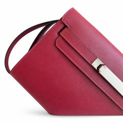 Hermès Kelly Dépêches 25 Rouge Casaque Epsom Calf Leather Palladium Hardware