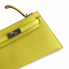 Hermès Kelly Sellier 19 Jaune Citron Epsom Palladium Hardware