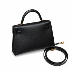 Hermès Mini Kelly II 20 Noir Epsom Calf Leather Gold Hardware