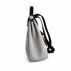 Hermès Herbag Zip 31 Écru Toile H Bleu Marine Pegasus Print / Noir Vache Hunter Leather Palladium Hardware