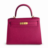Hermès Mini Kelly II 28cm Rose Pourpre Epsom Calf Leather Gold Hardware