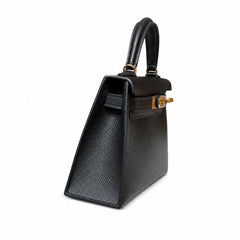Hermès Mini Kelly II 20 Noir Epsom Calf Leather Gold Hardware