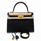 Hermès Kelly Sellier 32cm Noir Epsom Calf Leather Gold Hardware