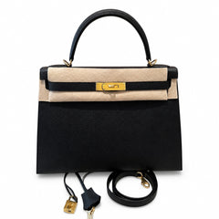 Hermès Kelly Sellier 32cm Noir Epsom Calf Leather Gold Hardware