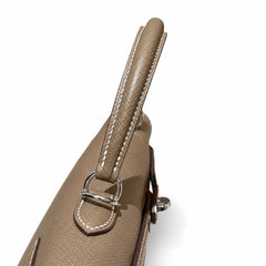 Hermès Kelly Sellier 25 Etoupe Epsom Calf Leather Palladium Hardware