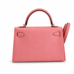 Hermès Kelly Sellier 19 Rose Confetti Epsom Palladium Hardware