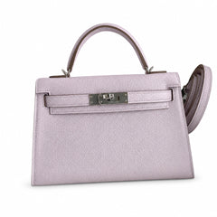 Hermès Kelly Sellier 19 Lilas Epsom Palladium Hardware