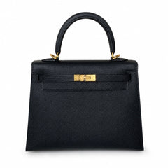 Hermès Kelly Sellier 25cm Noir Epsom Calf Leather Gold Hardware