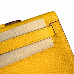 Hermès Kelly Cut Jaune Poussin Epsom Gold Hardware
