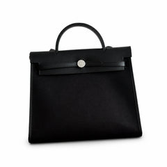 Hermès Herbag Zip 31 All Black Suede & Calf Leather Palladium Hardware