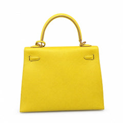 Hermès Kelly 25 9R Lime Epsom Gold Hardware