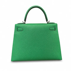 Hermès Kelly II 25cm Bambou Epsom Calf Leather Palladium Hardware