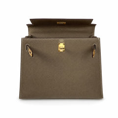 Hermès Mini Kelly II 25cm Etoupe Epsom Calf Leather Gold Hardware