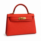 Hermès Kelly Sellier 19 Vermillon Epsom Calf Leather Gold Hardware