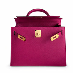 Hermès Mini Kelly II 28cm Rose Pourpre Epsom Calf Leather Gold Hardware