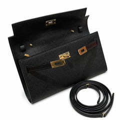 Kelly To Go Veau Epsom, Noir, Gold Hardware