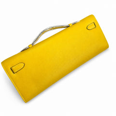 Hermès Kelly Cut 31 Clutch Epsom Leather Picture Amber Yellow