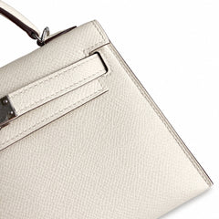 Hermès Kelly Sellier 19 Nata Epsom Palladium Hardware