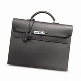 Kelly briefcase 38cm Epsom leather Noir Palladium Hardware