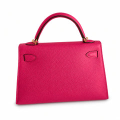 Hermès Kelly Sellier 19 Rose Jaipur Epsom Calf Leather Gold Hardware
