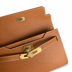 Hermès Kelly Dépêches 25cm Gold Epsom Calf Leather Gold Hardware