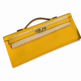 Hermès Kelly Cut Jaune Poussin Epsom Gold Hardware