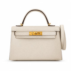 Hermès Kelly Sellier 19 Nata Epsom Gold Hardware