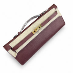 Hermès Kelly Cut 31 Clutch Epsom Leather Picture Burgundy