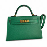 Hermès Kelly Sellier 19 Vert Cactus Epsom Gold Hardware