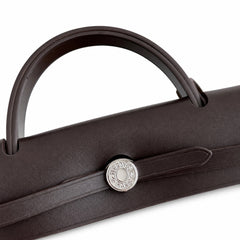 Hermès Herbag Zip 31 Berline Lichen & Ecru-Beige Toile H / Noir Vache Calf Leather Palladium Hardware
