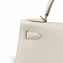 Hermès Kelly Sellier 28cm Craie Epsom Calf Leather Rose Gold Hardware